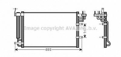 AVA QUALITY COOLING ka5093d -  Конденсатор, кондиционер